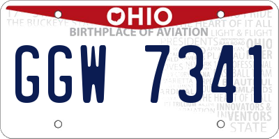 OH license plate GGW7341