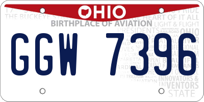 OH license plate GGW7396