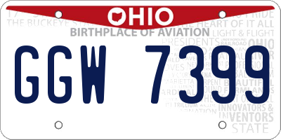 OH license plate GGW7399