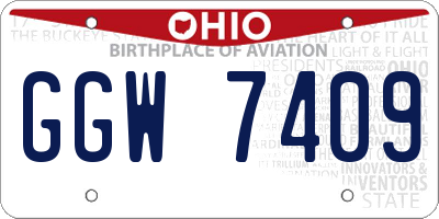 OH license plate GGW7409