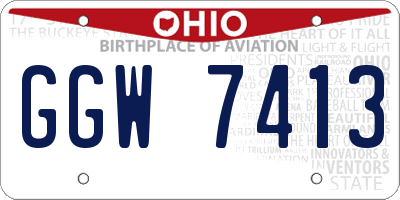OH license plate GGW7413