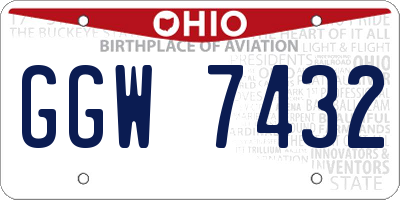 OH license plate GGW7432