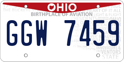 OH license plate GGW7459