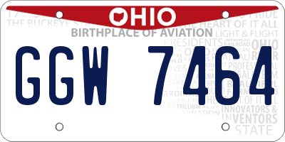 OH license plate GGW7464
