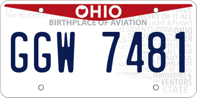 OH license plate GGW7481