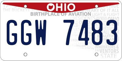 OH license plate GGW7483