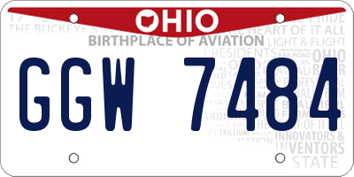 OH license plate GGW7484