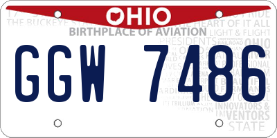 OH license plate GGW7486