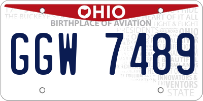 OH license plate GGW7489