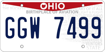 OH license plate GGW7499