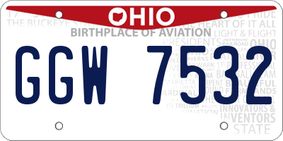 OH license plate GGW7532