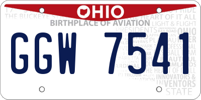 OH license plate GGW7541