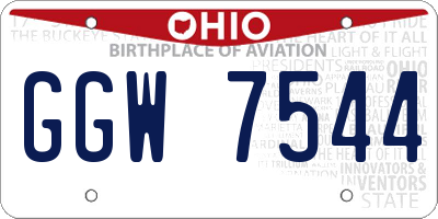 OH license plate GGW7544