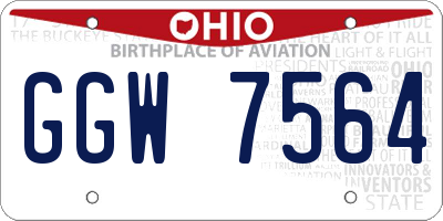 OH license plate GGW7564