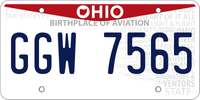 OH license plate GGW7565