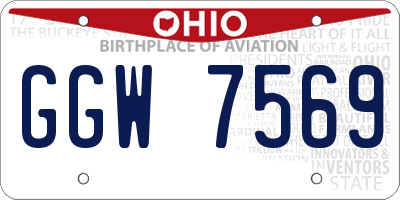 OH license plate GGW7569