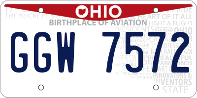 OH license plate GGW7572