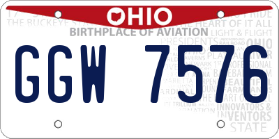 OH license plate GGW7576