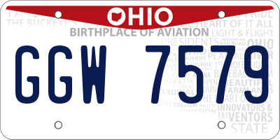 OH license plate GGW7579