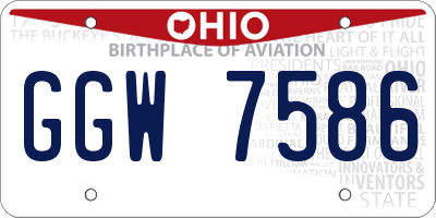 OH license plate GGW7586