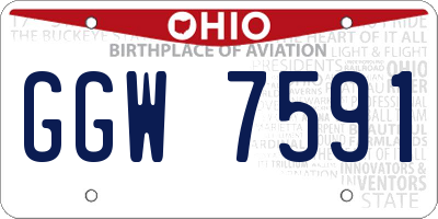 OH license plate GGW7591