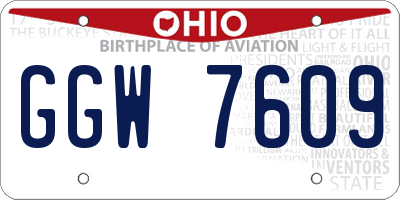 OH license plate GGW7609