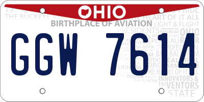OH license plate GGW7614