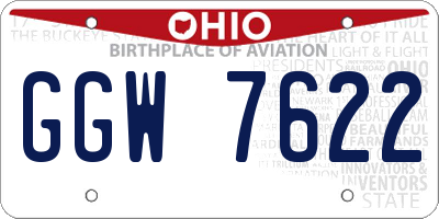 OH license plate GGW7622