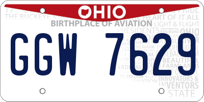 OH license plate GGW7629