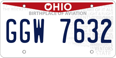 OH license plate GGW7632