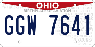 OH license plate GGW7641