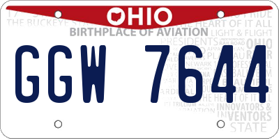 OH license plate GGW7644