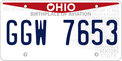 OH license plate GGW7653