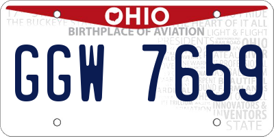 OH license plate GGW7659