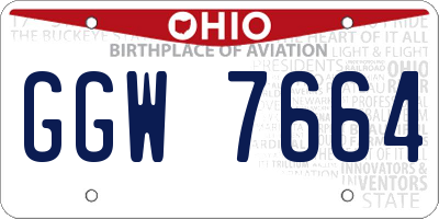 OH license plate GGW7664