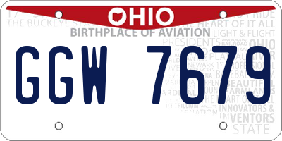 OH license plate GGW7679