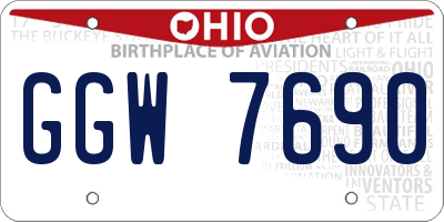 OH license plate GGW7690