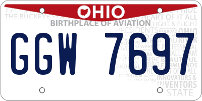 OH license plate GGW7697