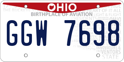 OH license plate GGW7698
