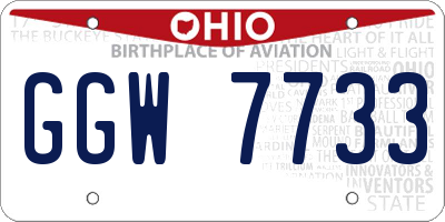 OH license plate GGW7733