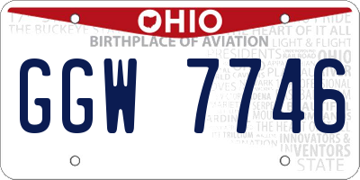 OH license plate GGW7746