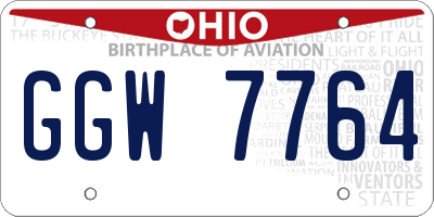 OH license plate GGW7764