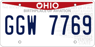 OH license plate GGW7769