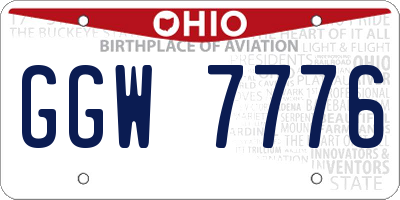 OH license plate GGW7776