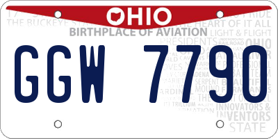 OH license plate GGW7790
