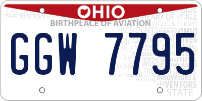 OH license plate GGW7795