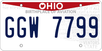 OH license plate GGW7799