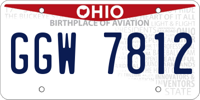 OH license plate GGW7812