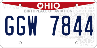 OH license plate GGW7844
