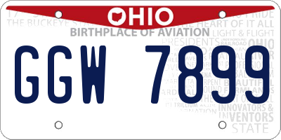 OH license plate GGW7899